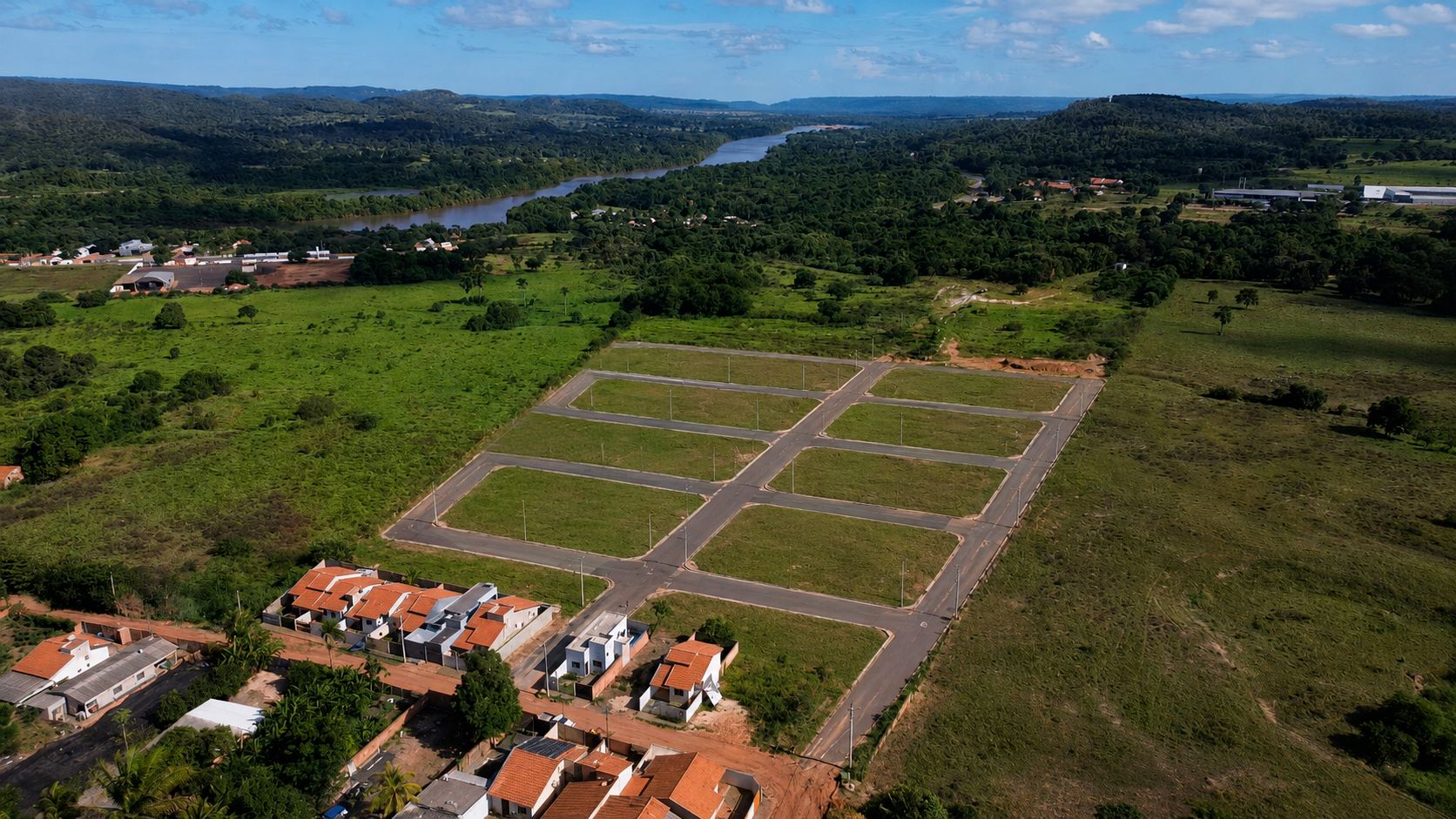 Imagem aérea do Loteamento Cristo Redentor